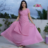 Pink Kurti & Skirt Set