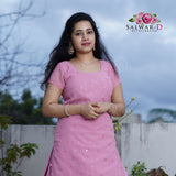 Pink Kurti & Skirt Set