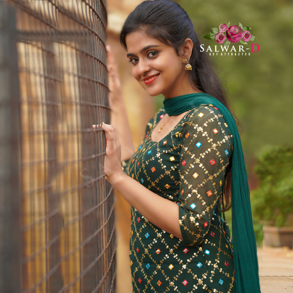 Georgette Sequence Kurti