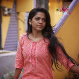 PEACH KURTI SET