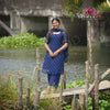Blue straight cut kurti