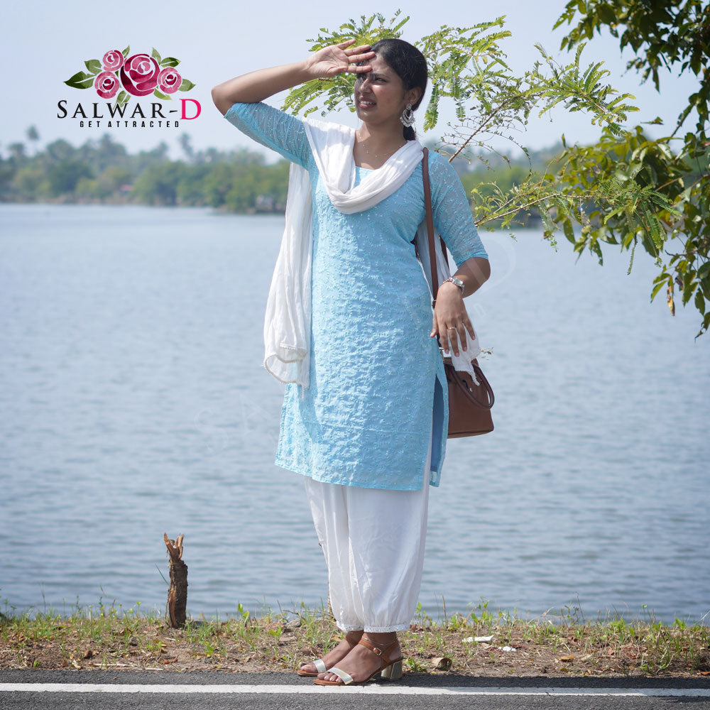 BLUE DESIGNER KURTI