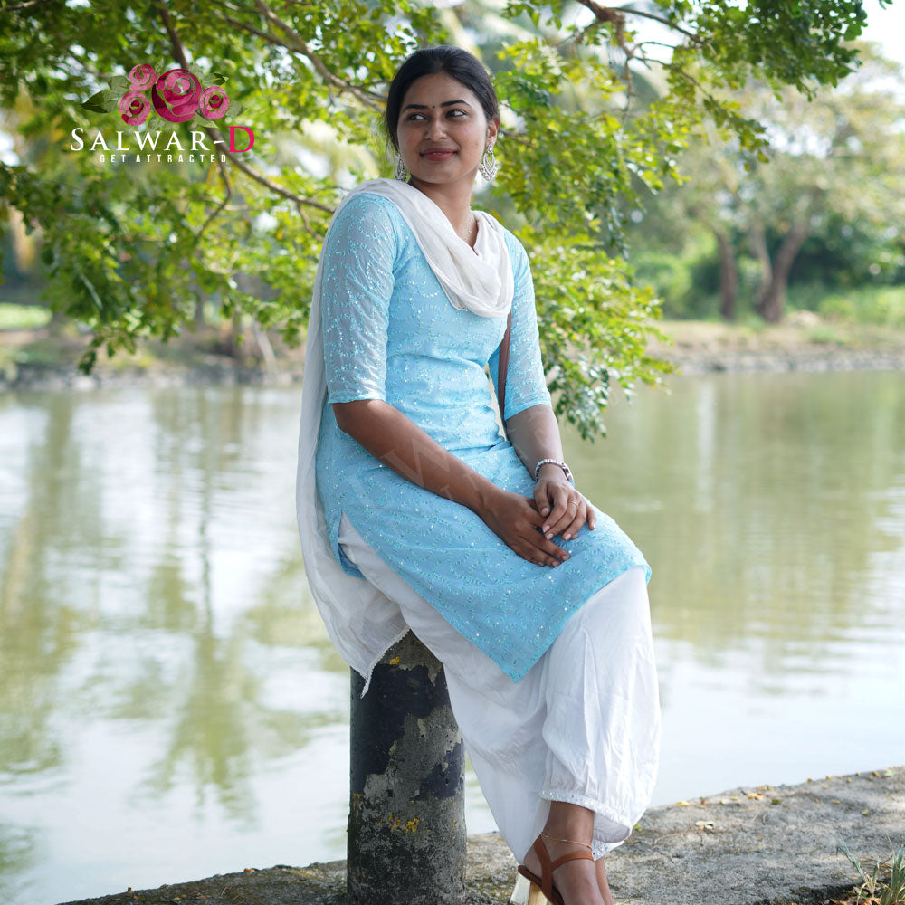 BLUE DESIGNER KURTI