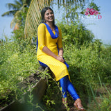 Yellow straight cut kurti