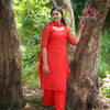 Red straight kurti