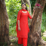 Red straight kurti