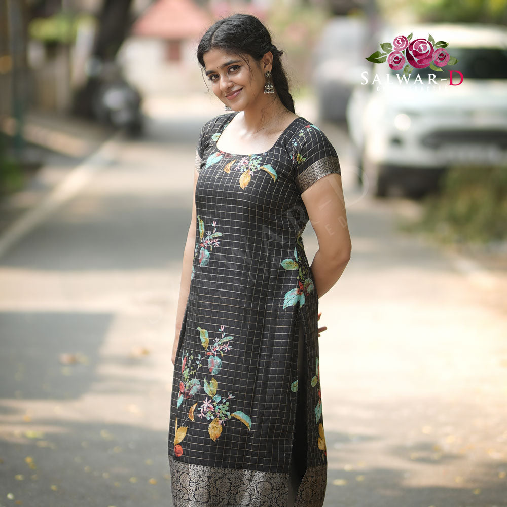 BLACK COTTON KURTI