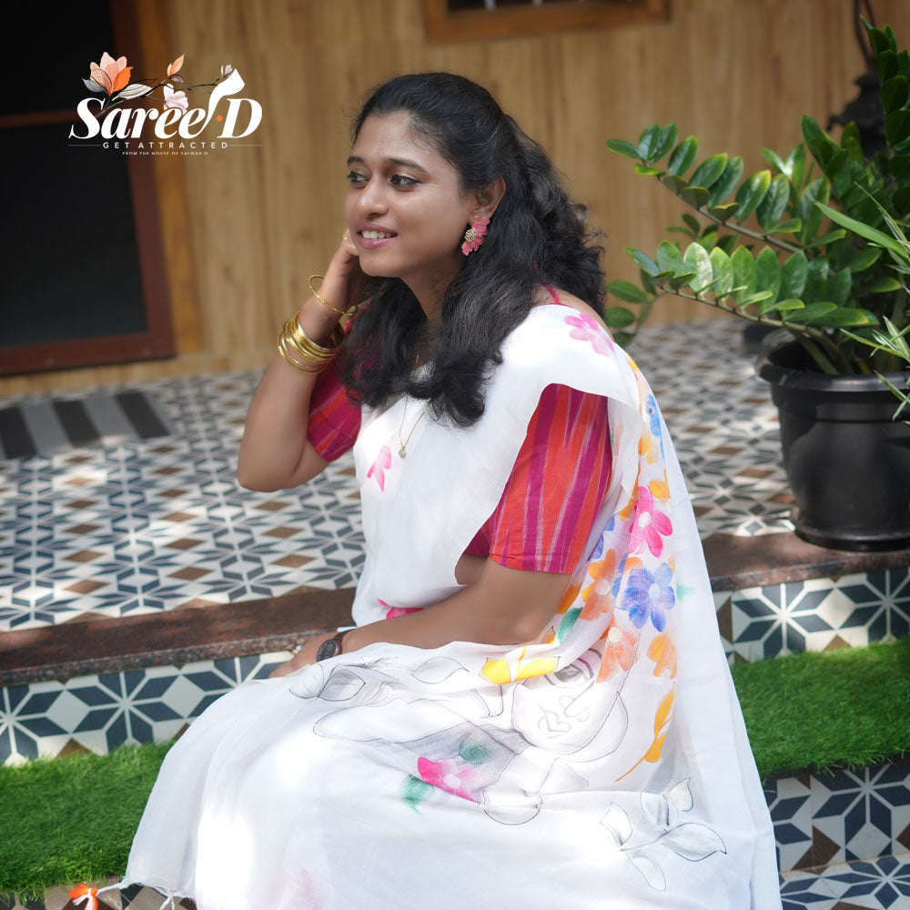 HAND PAINTED SAREE