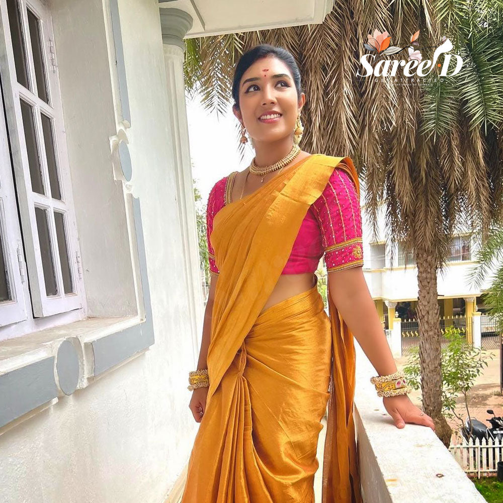 Golden Tissue saree